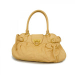 Salvatore Ferragamo Beige Leather Handbag (Pre-Owned)