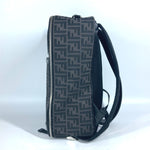 Fendi Black Gray Canvas Leather Backpack (Pre-Owned)