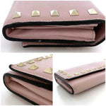 Valentino Garavani Pink Leather Long Wallet (Bi-Fold) (Pre-Owned)