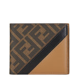 Fendi Beige Black Brown Pvc Leather Wallet (Bi-Fold) (Pre-Owned)