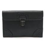 Bottega Veneta Black Leather Clutch Bag (Pre-Owned)