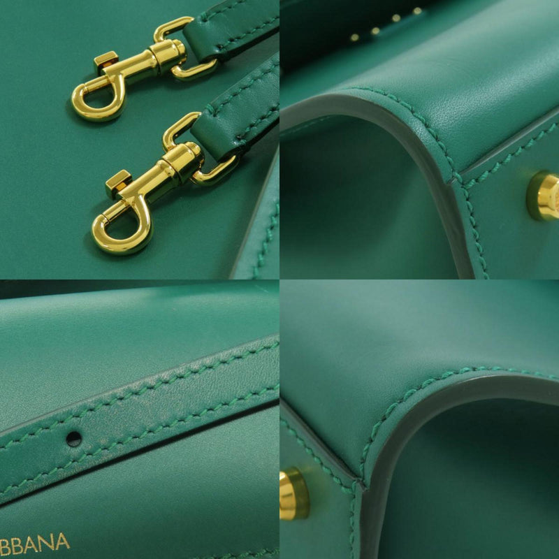 Unspecified Green Leather Handbag (Pre-Owned)