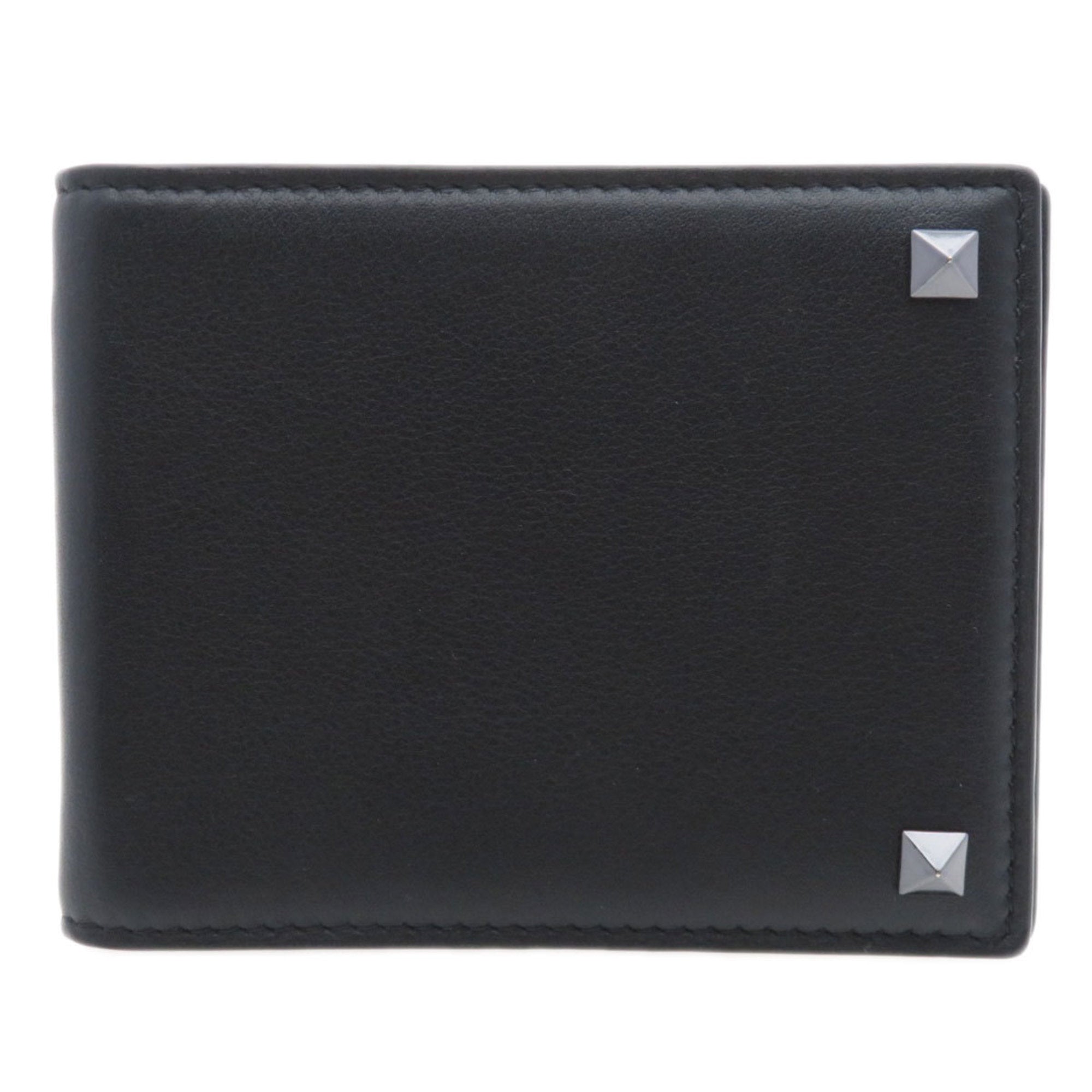 Valentino Garavani Black Leather Wallet (Bi-Fold) (Pre-Owned)