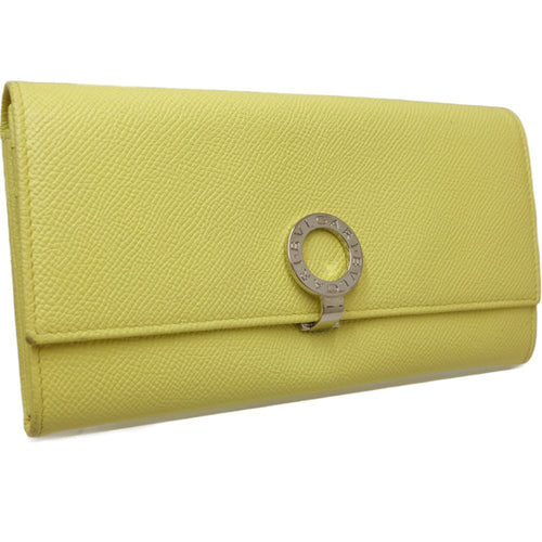 Bvlgari Yellow Leather Long Wallet (Bi-Fold) (Pre-Owned)