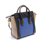 Celine Beige Black Blue Leather Handbag (Pre-Owned)