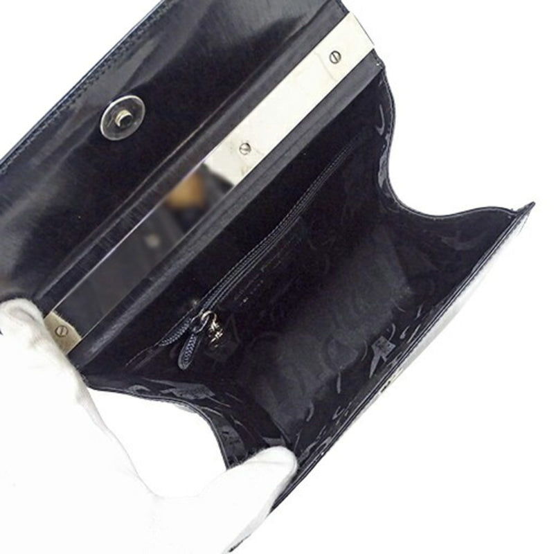 Salvatore Ferragamo Black Leather Handbag Shoulder Bag (Pre-Owned)