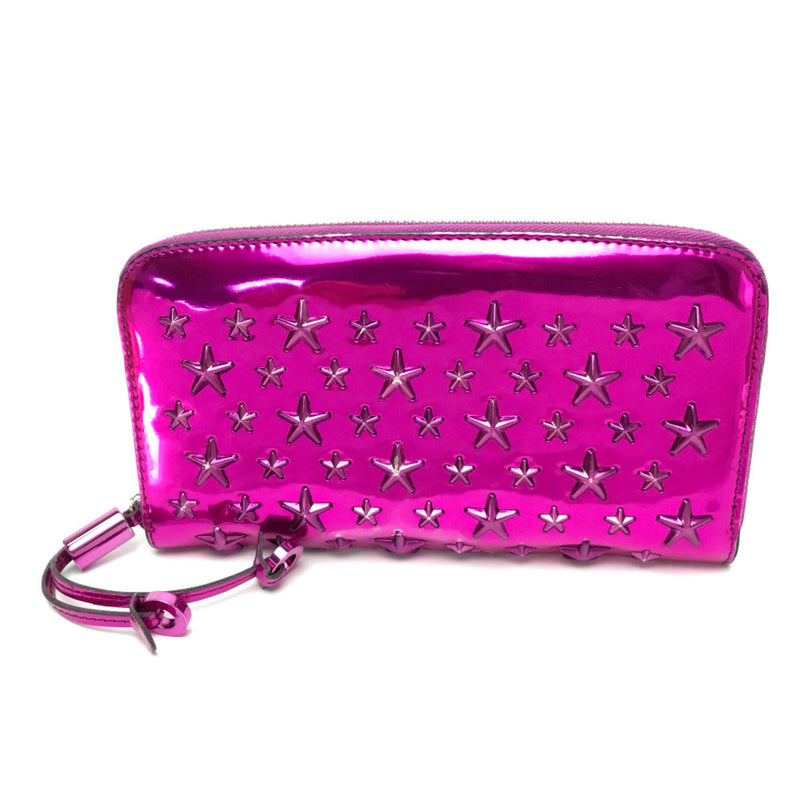 Jimmy Choo Purple Leather Long Wallet (Bi-Fold) (Pre-Owned)