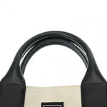 Balenciaga Beige Black Canvas Leather Tote Bag (Pre-Owned)