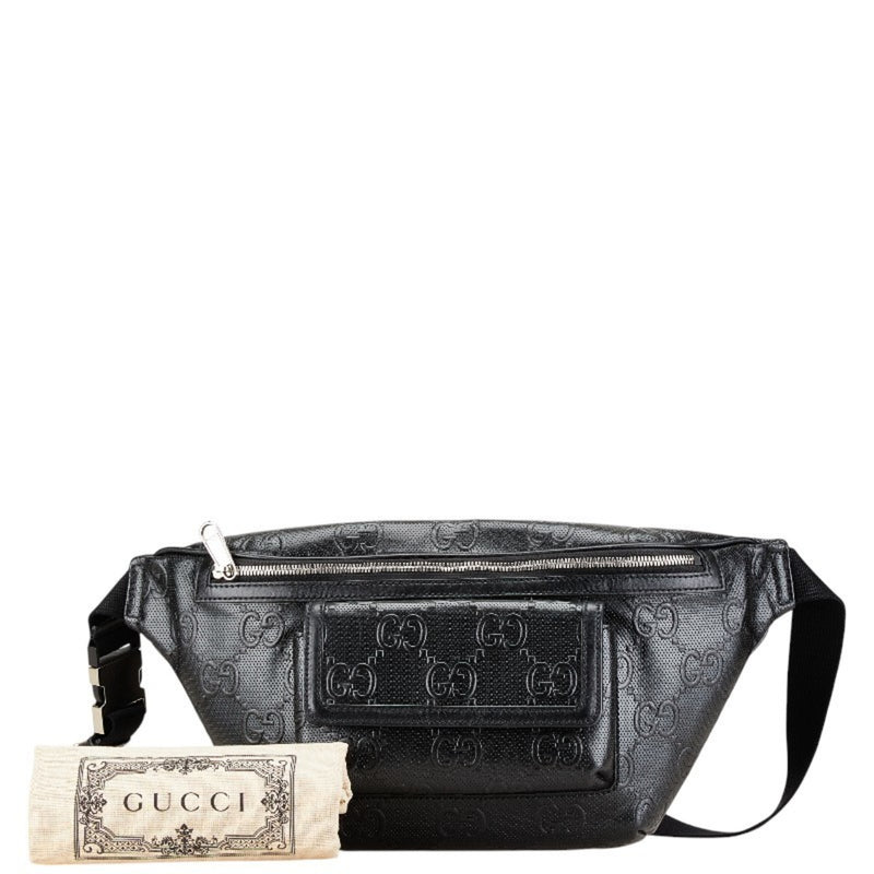 Gucci Black Leather Fanny Pack Sling Bag (Pre-Owned)