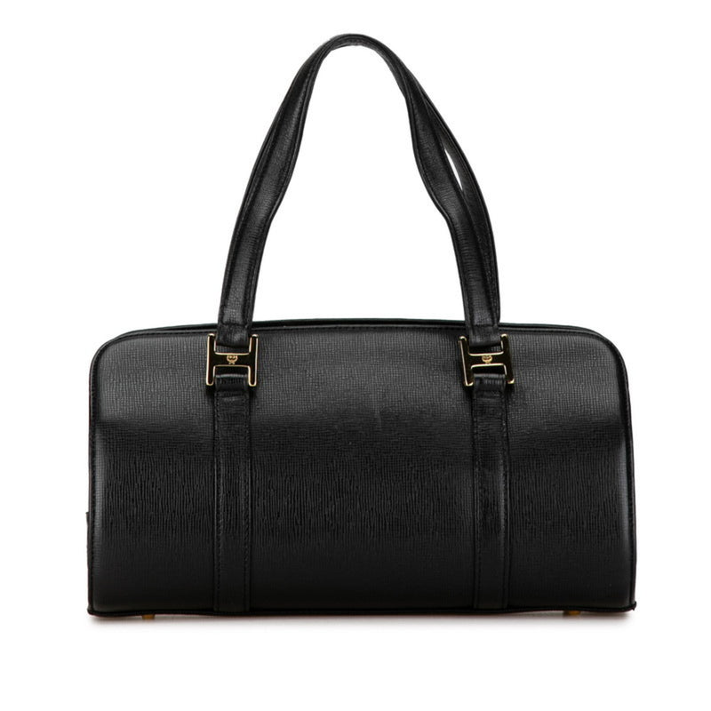 Mcm Black Gold Leather Handbag (Pre-Owned)