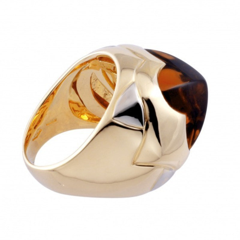 Bvlgari White Gold Yellow Gold White Gold (18K) Yellow Gold (18K) Band Ring (Pre-Owned)