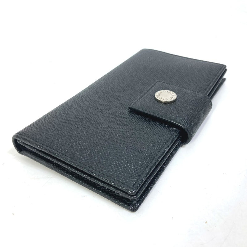 Bvlgari Black Leather Long Wallet (Bi-Fold) (Pre-Owned)