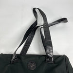 Versace Black Canvas Leather Shoulder Bag Tote Bag (Pre-Owned)