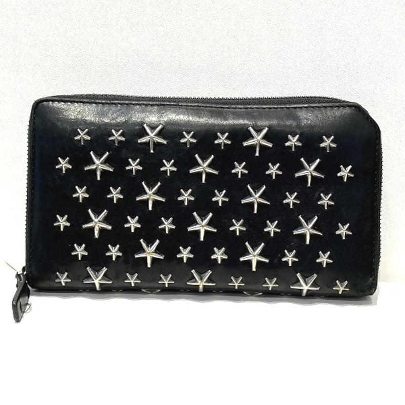 Jimmy Choo Black Leather Coin Purse/Coin Case (Pre-Owned)