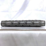 Jimmy Choo Metallic Silver Leather Long Wallet (Bi-Fold) (Pre-Owned)