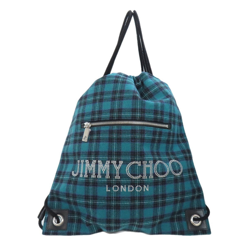 Jimmy Choo Green Canvas Backpack (Pre-Owned)