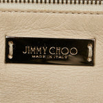 Jimmy Choo Black White Leather Handbag Tote Bag (Pre-Owned)