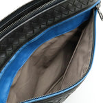 Bottega Veneta Intrecciato Black Blue Intrecciato Clutch Bag (Pre-Owned)