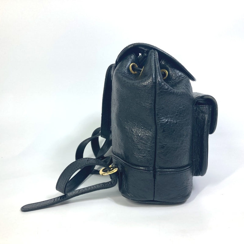 Versace Black Leather Backpack (Pre-Owned)