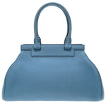 Moynat Blue Leather Handbag (Pre-Owned)