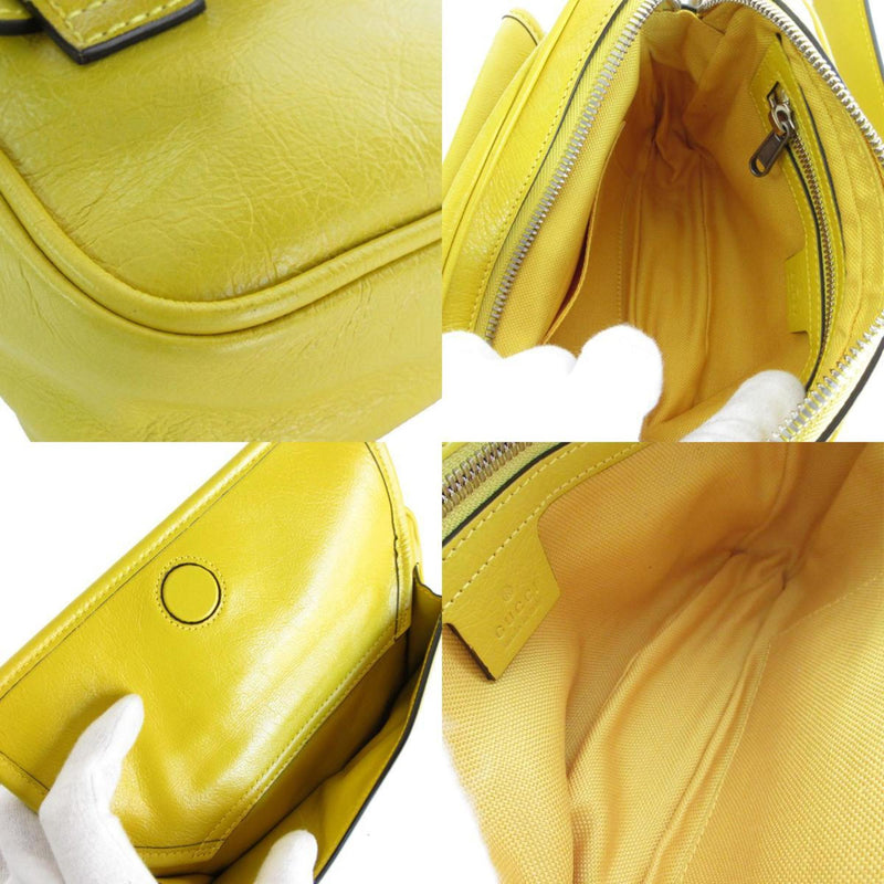 Gucci Yellow Leather Fanny Pack Sling Bag (Pre-Owned)