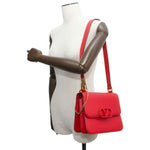 Valentino Garavani Red Color Leather Shoulder Bag (Pre-Owned)