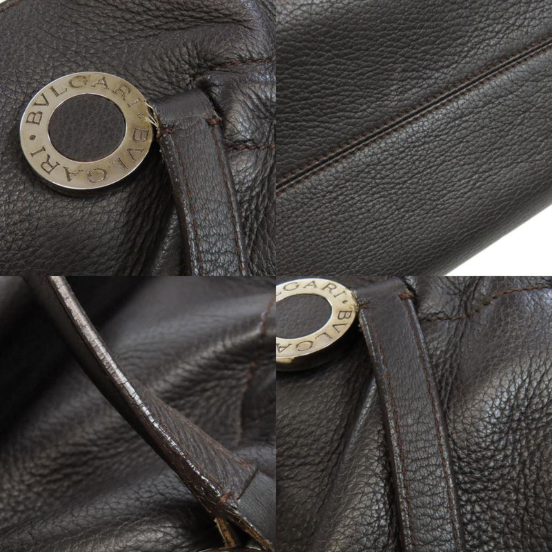 Bvlgari Brown Leather Tote Bag (Pre-Owned)