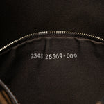 Fendi Black Brown Canvas Leather Shoulder Bag (Pre-Owned)