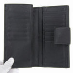 Bvlgari Bvlgari Bvlgari Black Leather Long Wallet (Bi-Fold) (Pre-Owned)