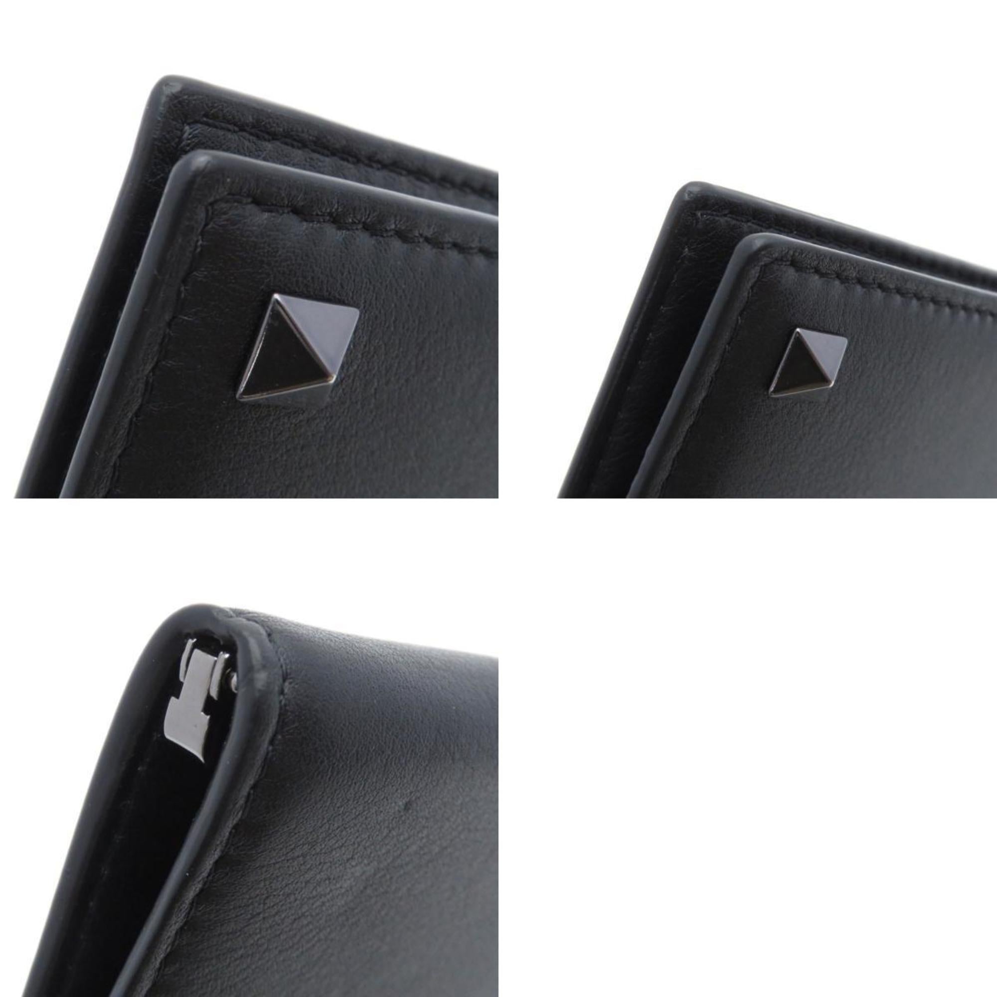 Valentino Garavani Black Leather Wallet (Bi-Fold) (Pre-Owned)