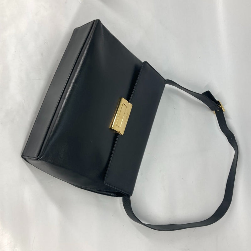 Salvatore Ferragamo Black Leather Shoulder Bag (Pre-Owned)