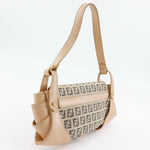 Fendi Beige Canvas Shoulder Bag (Pre-Owned)