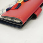 Gucci Navy Red Color Pvc Wallet (Bi-Fold) (Pre-Owned)