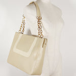 Versace Beige Leather Shoulder Bag (Pre-Owned)