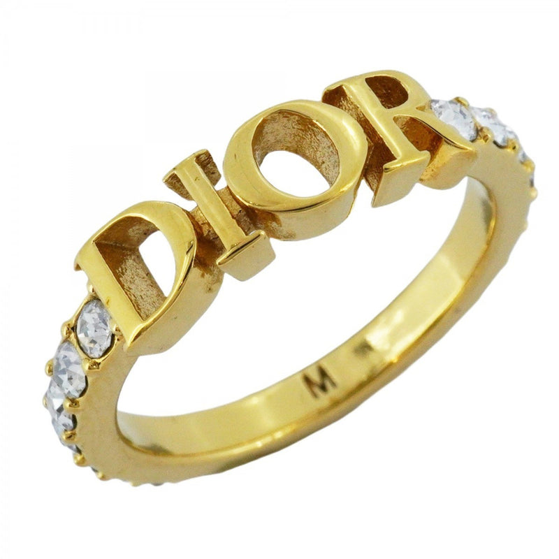 Christian Dior Gold Gold Plating Band Ring (Pre-Owned)