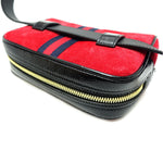 Gucci Red Color Suede Fanny Pack (Pre-Owned)