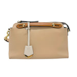 Fendi Beige Brown Leather Handbag Shoulder Bag (Pre-Owned)