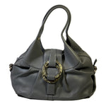 Bvlgari Chandra Gray Leather Handbag (Pre-Owned)