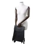 Fendi Black Leather Backpack Handbag (Pre-Owned)