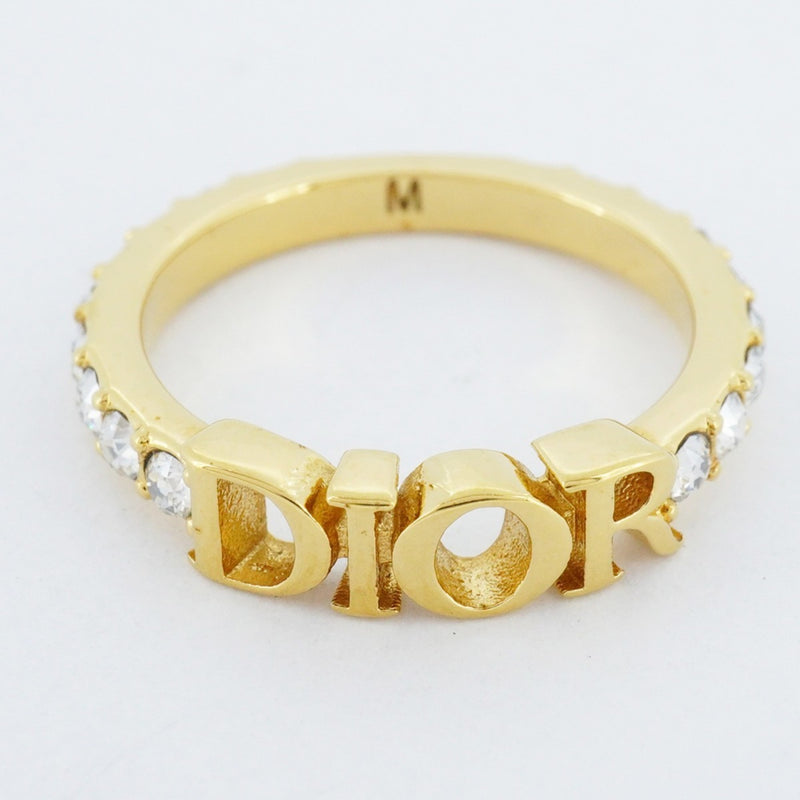 Christian Dior Gold Gold Plating Band Ring (Pre-Owned)