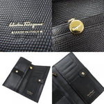 Salvatore Ferragamo Black Leather Long Wallet (Bi-Fold) (Pre-Owned)