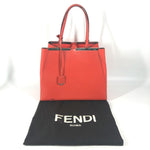 Fendi 3Jours Orange Leather Handbag Shoulder Bag Tote Bag (Pre-Owned)