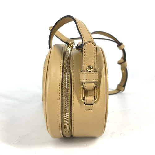 Fendi Beige Leather Handbag Shoulder Bag (Pre-Owned)