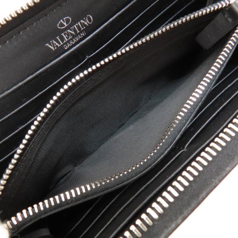 Valentino Garavani Black Leather Long Wallet (Bi-Fold) (Pre-Owned)