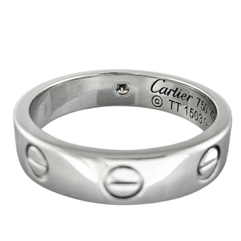 Cartier Love Silver White Gold (18K) Band Ring (Pre-Owned)