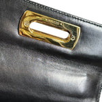 Salvatore Ferragamo Black Leather Shoulder Bag (Pre-Owned)