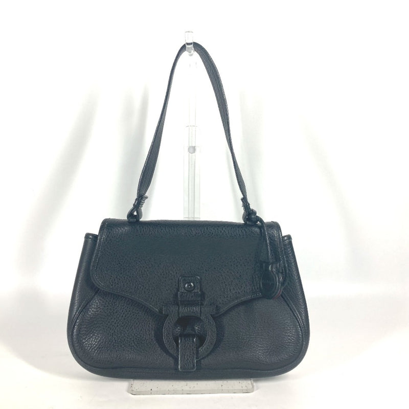 Salvatore Ferragamo Black Leather Shoulder Bag (Pre-Owned)