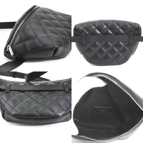 Chanel Black Leather Fanny Pack (Pre-Owned)