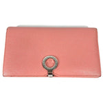 Bvlgari Pink Leather Long Wallet (Bi-Fold) (Pre-Owned)