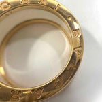 Bvlgari White Yellow Gold Ceramic Gold (18K) Band Ring (Pre-Owned)